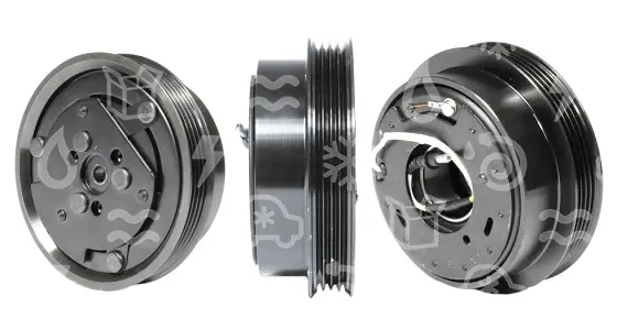 spojka pro kompresor SANDEN 7V16, poly V4, 12V, 125 mm, REANULT